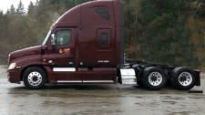 Purple diesel truck
